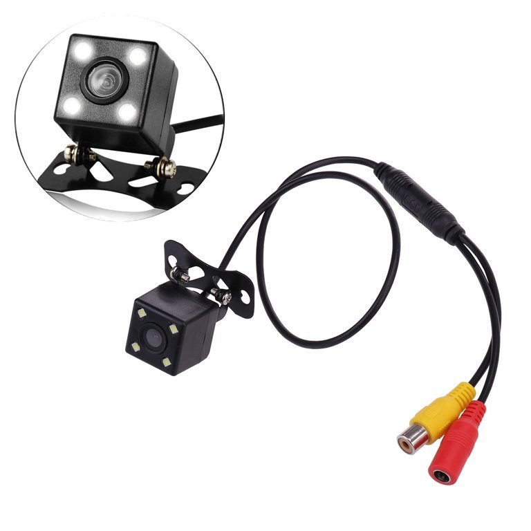 Car Rear View Camera | HD Night Vision Camera 4 LED | Waterproof Built-in Scale Line
