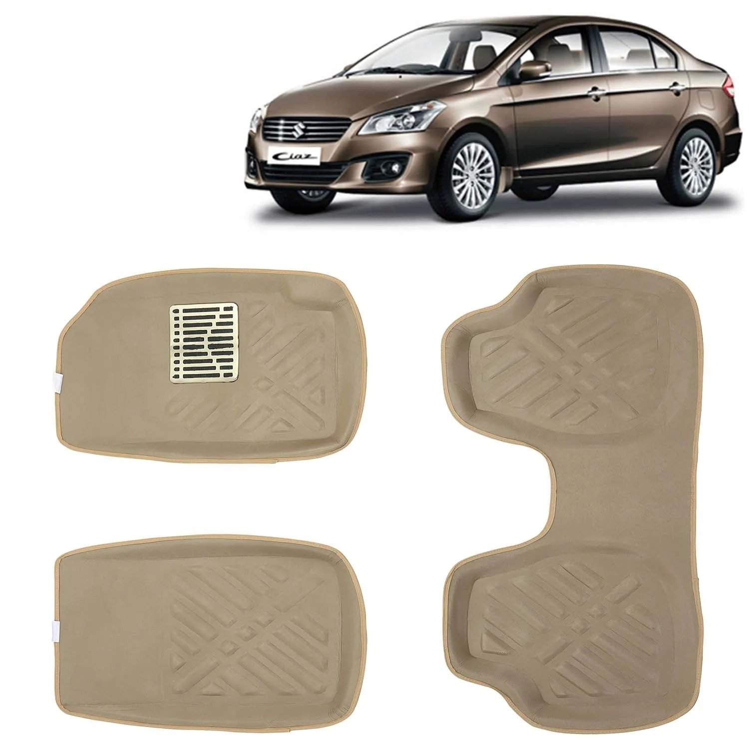 Suzuki Ciaz 2017–2025 Rubber Floor Mats