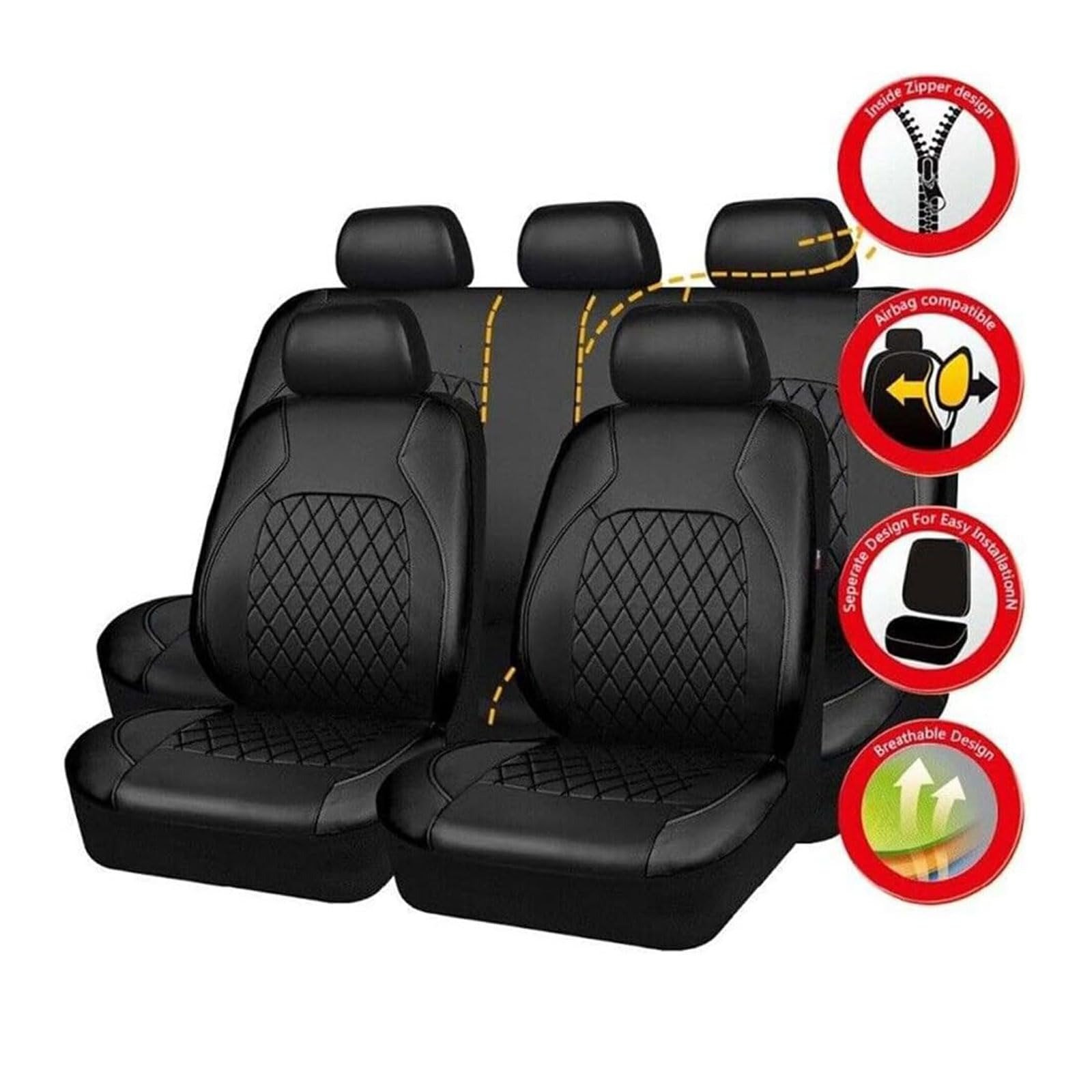 Honda BR-V 2017–2025 Japanese PU Leather Seat Covers | Luxury Custom Fit