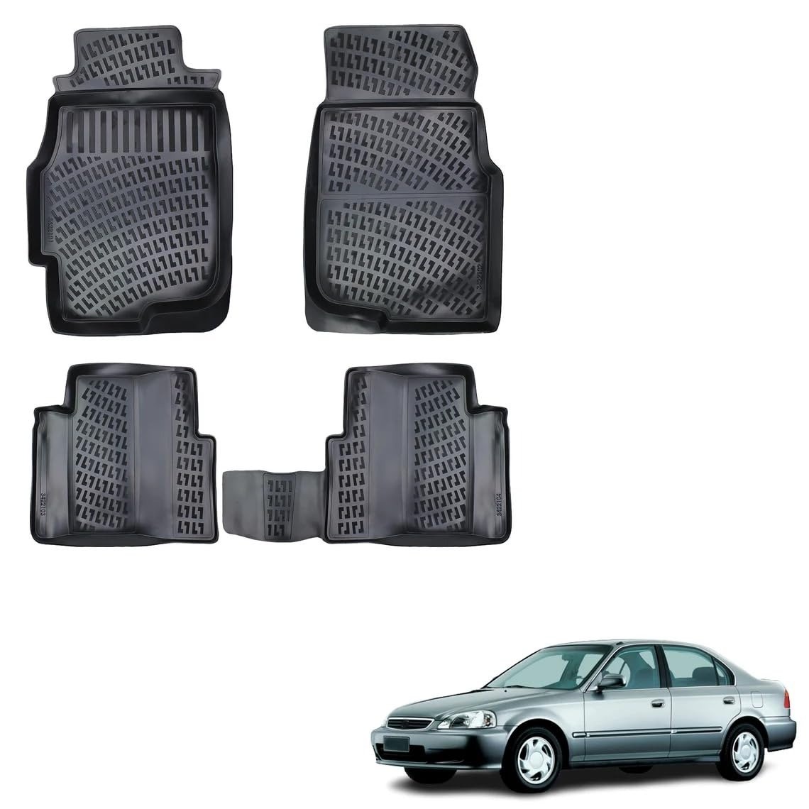 Honda Civic 1998-2002 Premium Rubber Floor Mats