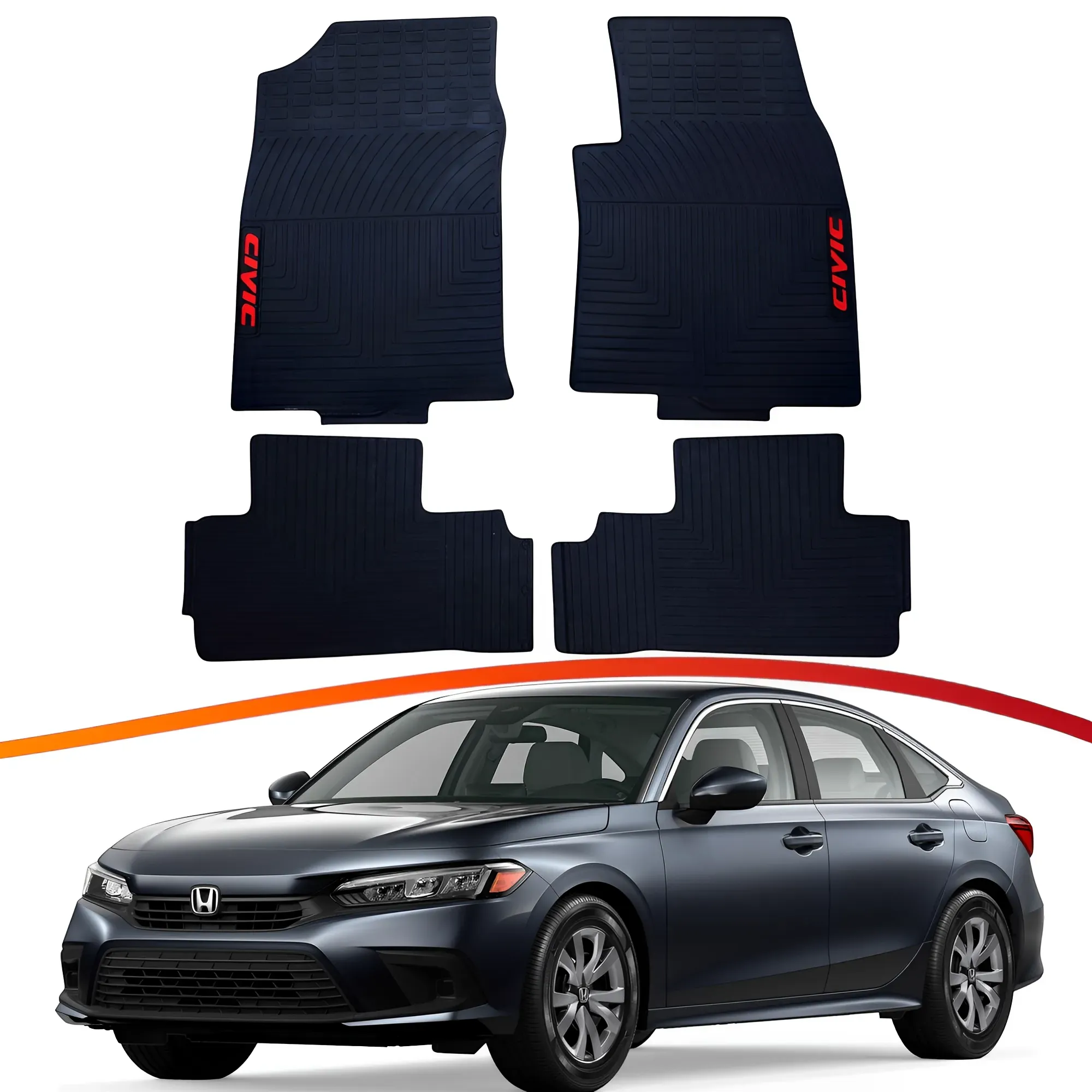 Honda Civic 2016-2021 Custom Rubber Floor Mats
