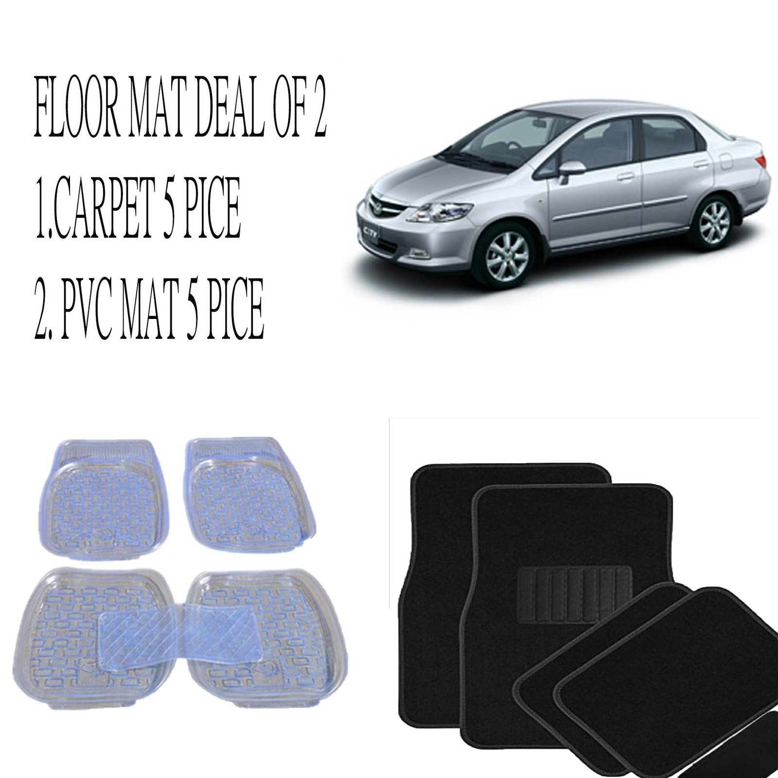 Honda City 1999-2002 Custom Rubber Floor Mats